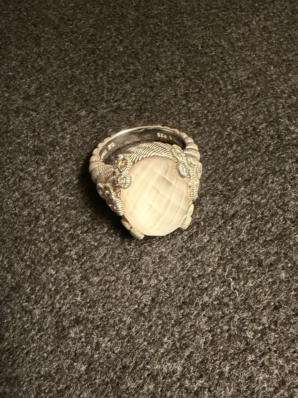 Judith Ripka White Agate Ring